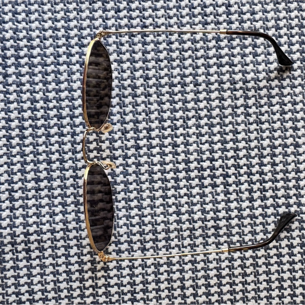 Ray-Ban polarized hexagonal Gold Frame Brown Lens Sunglasses - Picture 3 of 4